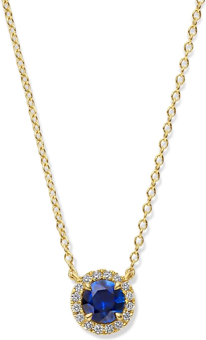 Collier Saffier En Diamant 0.05ct H Si 41 - 43 - 45 Cm
