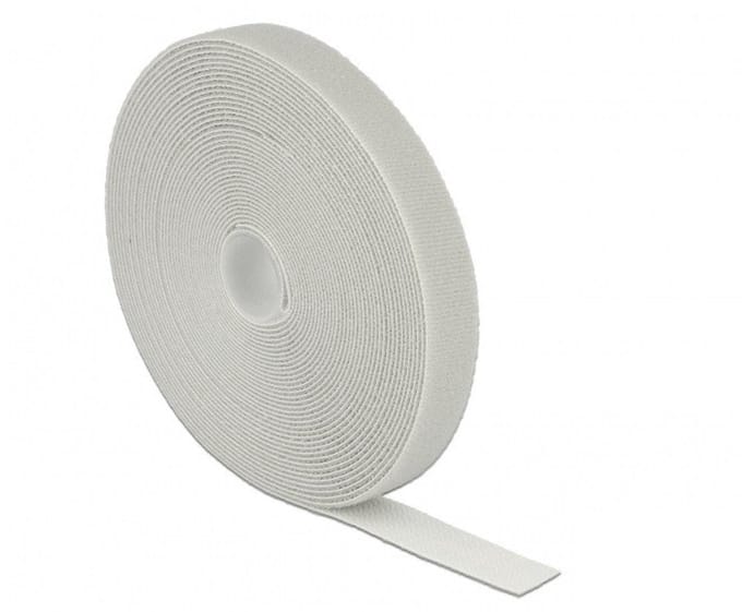 Klittenband rol 20mm / grijs (10 meter)