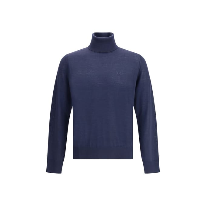 Dsquared² Blauwe Fleece Wol Coltrui