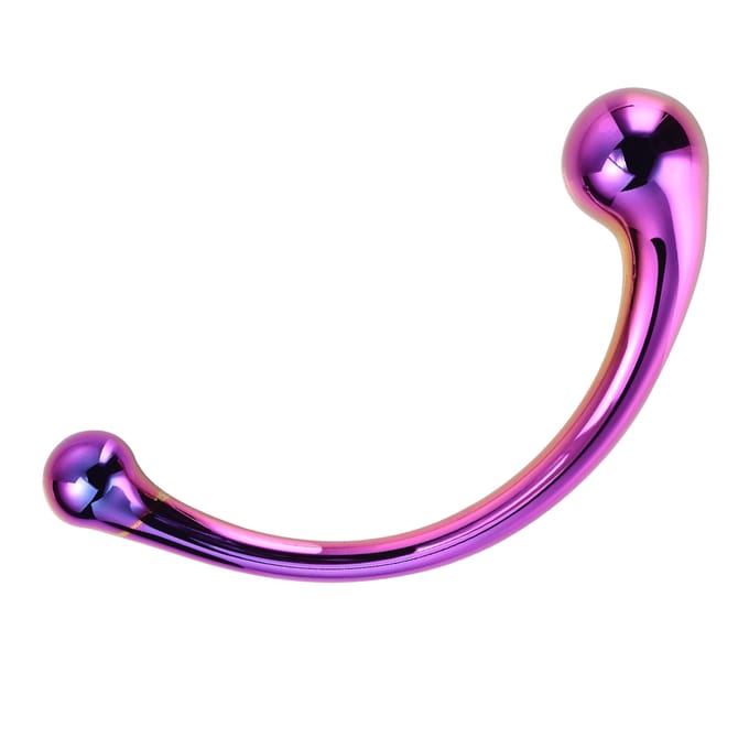 Glazen Dubbele Dildo 17 cm - paars