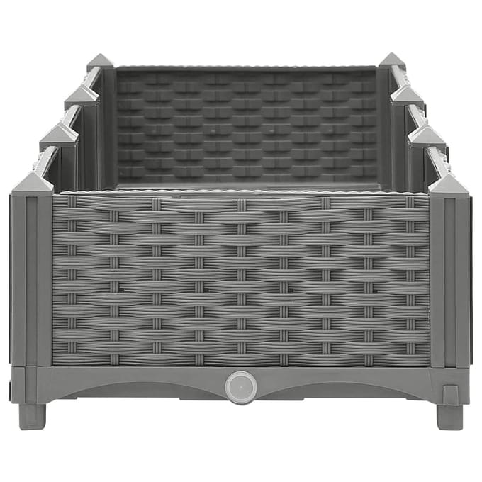 vidaXL - Plantenbak - verhoogd - 120x40x23 - cm - polypropeen