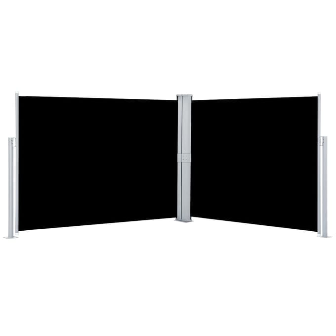 vidaXL - Windscherm - uittrekbaar - 140x1000 - cm - zwart