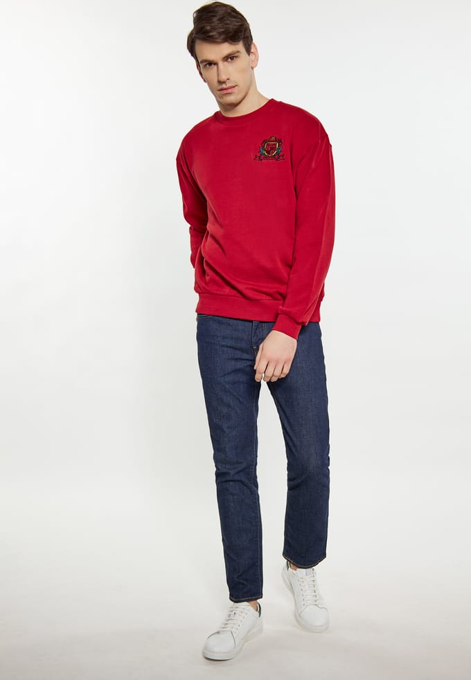 Mo Sweatshirt Heren wijnrood
