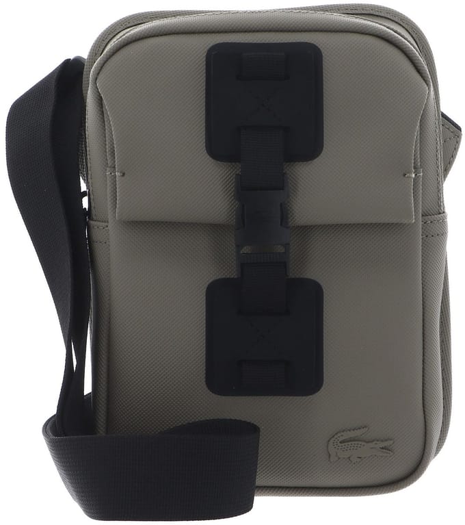 LACOSTE Schoudertas Tabletzak Naos Vertical Crossover Bag Eco Kelp Kaki