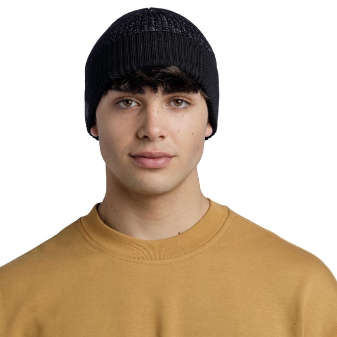 Buff Merino Active Hat Beanie, unisex zwarte pet One size zwart