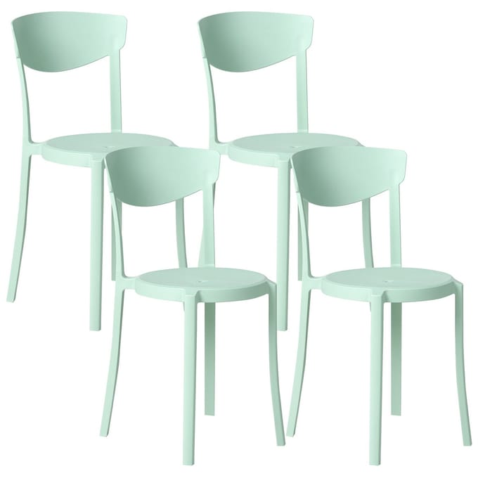 VIESTE - Tuinstoel set van 4 - Mintgroen - Synthetisch materiaal
