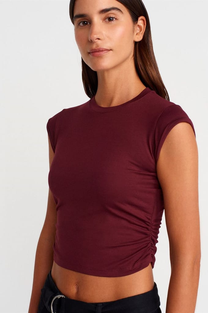 Dames Mouwloze Lichte Crop T-shirt