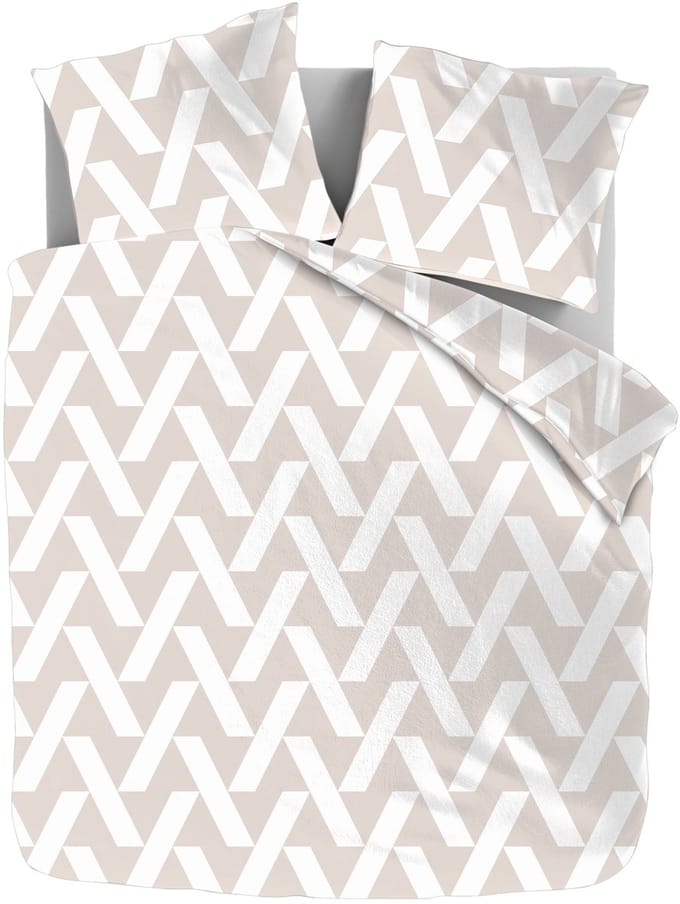 Dekbed-Discounter - Fresh and Co Dekbedovertrek 200 x 200/220 cm - Dubbele instopstrook - Wasbaar op 40 graden - Inclusief 2 kussenslopen - Stacking Triangles