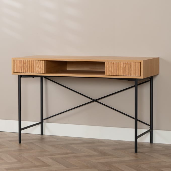 Bronx71® Bureau Maury blank eiken 120x55x77 cm