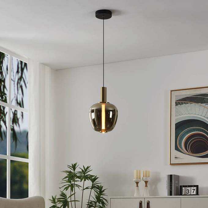 EGLO Stars of Light FRUITERA pendant Ø250 mm brushed brass