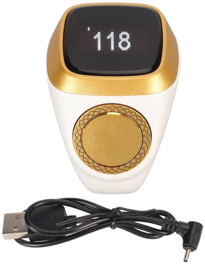 VT Goods - Finger Tally Counter - Digitale Telling - Oplaadbaar - Wit