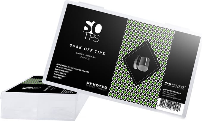 NailPerfect UPVOTED Soak Off Tips Short Square 240st