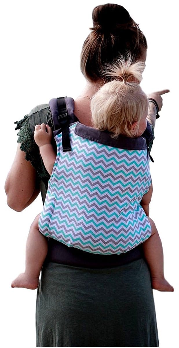 Kinder Hop Draagzak Basic Zig Zag Turquoise