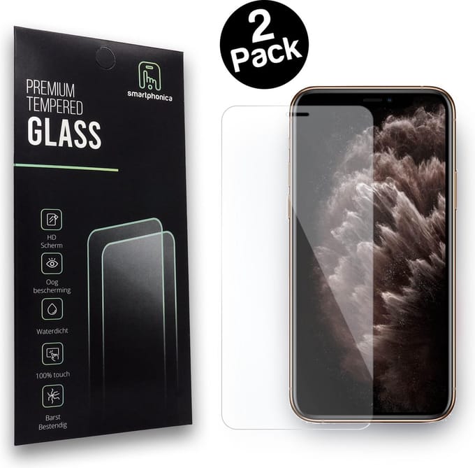 Screenprotector iPhone XS MAX - Screenprotector Glas voor iPhone XS MAX - 2 stuks - Smartphonica