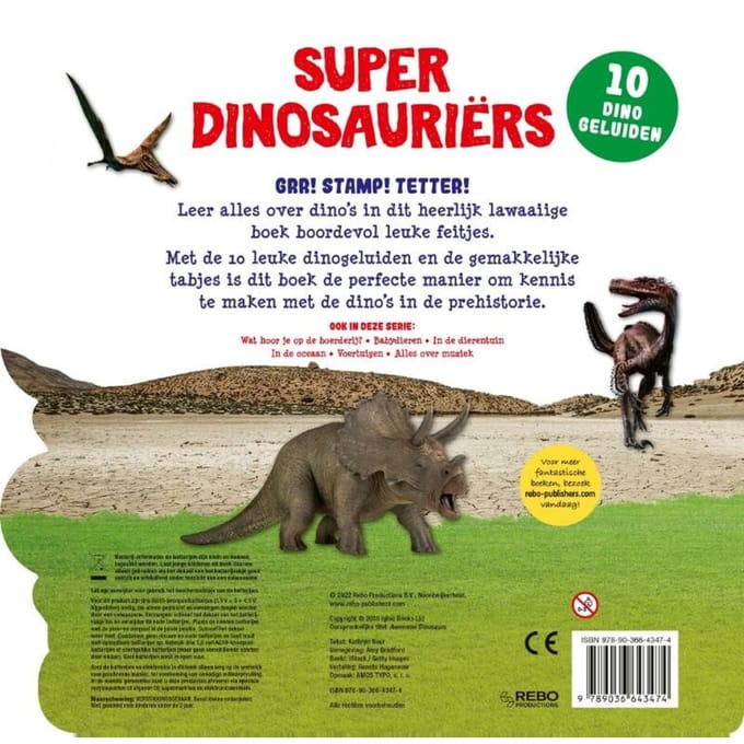 Geluidenboek - Superdinosauriërs - 10 Geluiden - Kathryn Beer