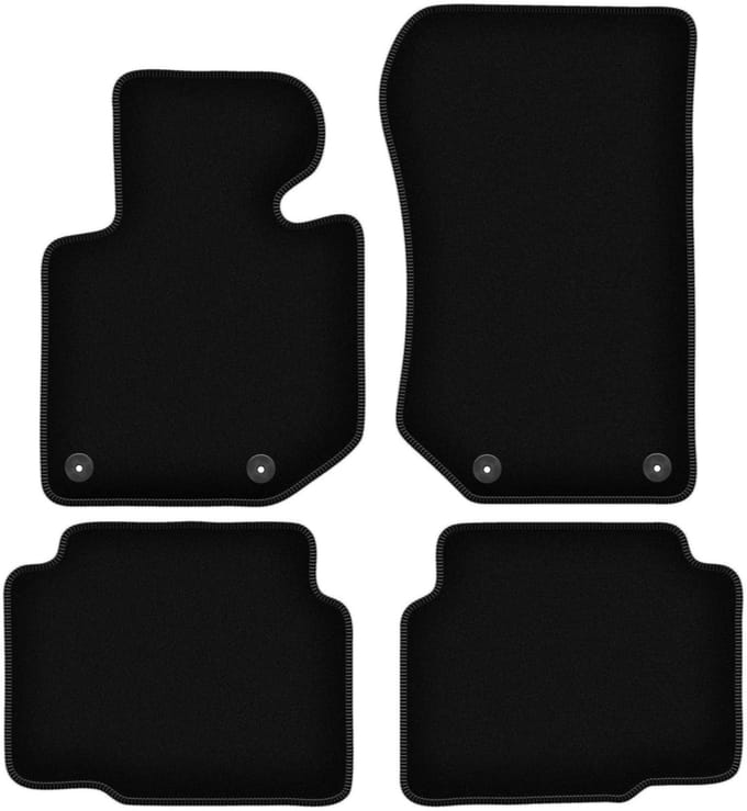 BASIC zwarte veloursmatten voor: BMW 3 E36 compact, coupé, sedan, stationwagen, touring (1991-2000)