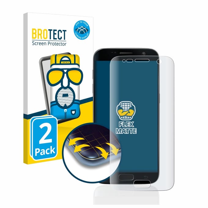 BROTECT - Screenprotector voor Samsung Galaxy S7 - Folie Beschermfolie matte volledig dekking 2 Stuks
