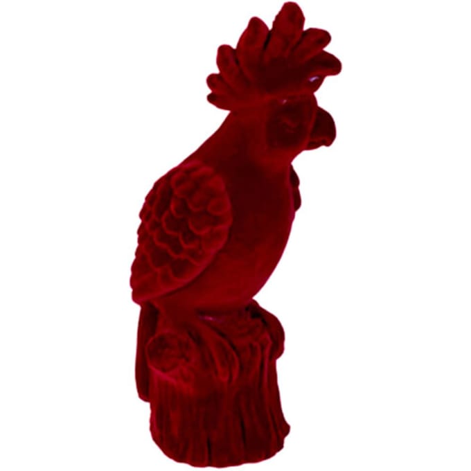Casa di Elturo Velvet papegaai bordeaux rood