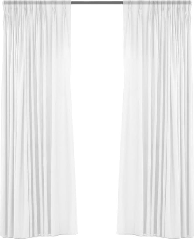 Larson - Luxe ondergordijnen - Met ringen - 1.5m x 2.5m - Wit