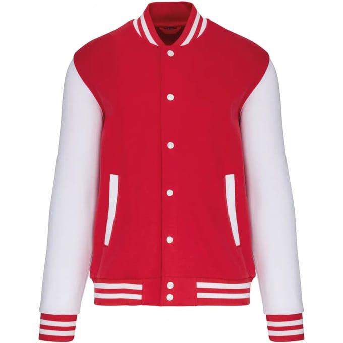 Kariban Kinder college jacket K498 - Red / White - 10/12 Y (10/12 ans)