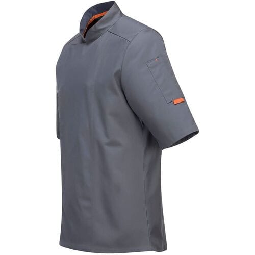 GGM Gastro (5 Stück) Kurzarm MeshAir Pro Kochjacke - Grau - Größe: M