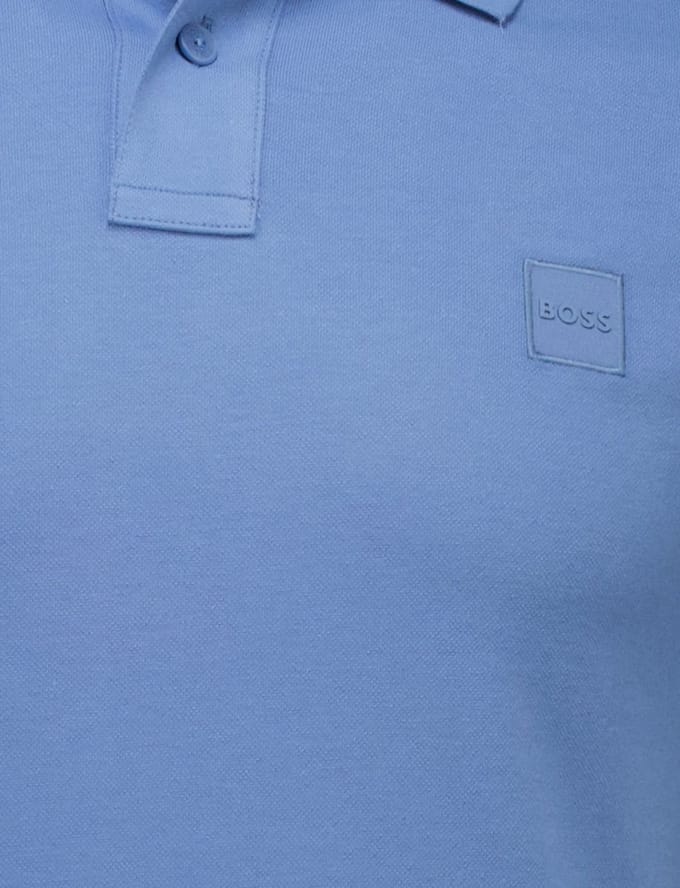 Boss Orange polo Passenger middenblauw effen