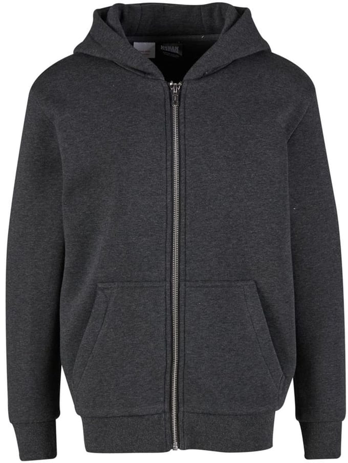 Urban Classics - Fluffy Vest Met Capuchon Kinderen - Kids 110/116 - Grijs