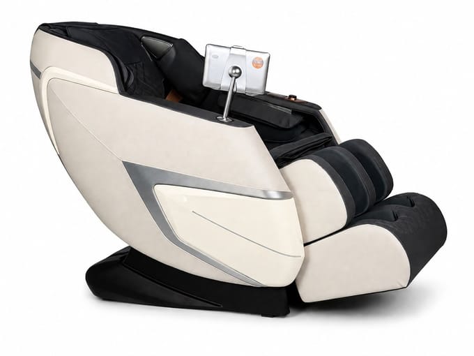 Triton Premium Elektrische Massagestoel Grijs – Compacte Zero Gravity Relaxstoel met Voetmassage & Verwarming