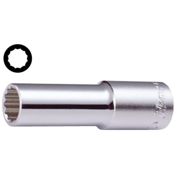 Twaalfkantige moer 1/2 HANS 19 mm 12-kant lang