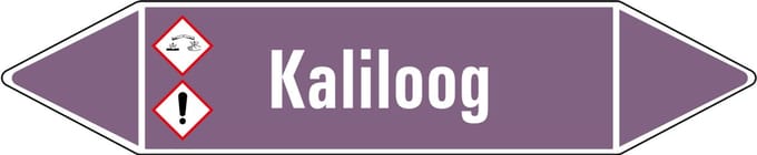 Kaliloog leidingmarkering op vel - basen 75 x 17 mm - 8 per vel