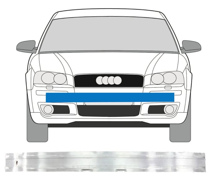 Versterking voorbumper / balk voor Audi A3 8P 2003-2012