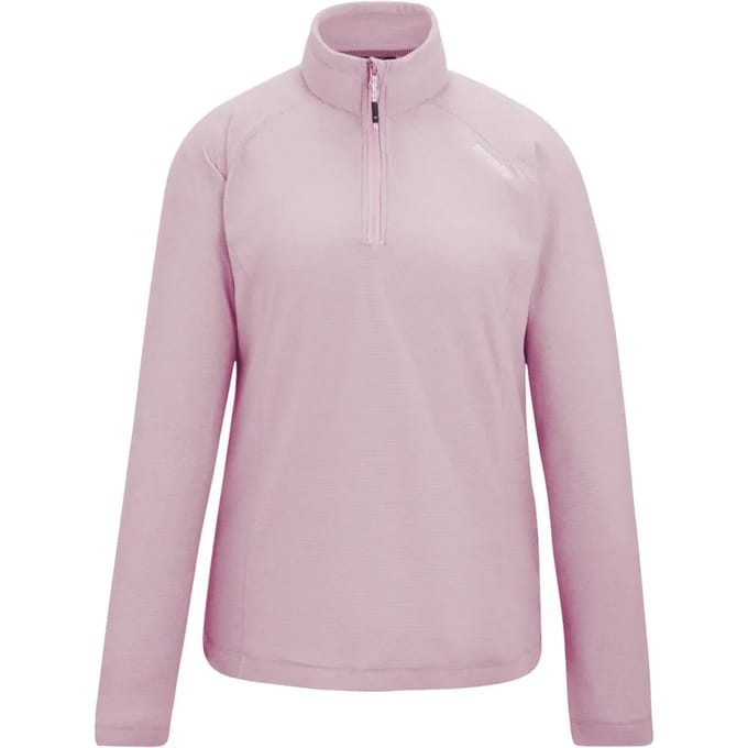Montes lichtgewicht fleecetrui met halve rits voor dames, ideaal voor wandelen.