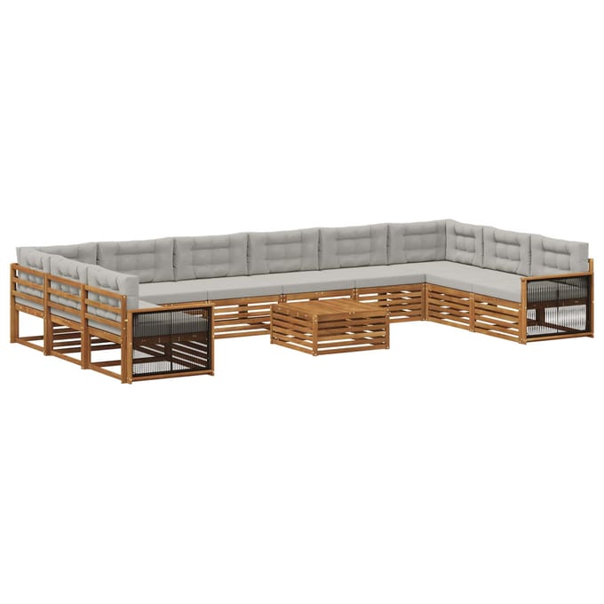 vidaXL - Sofa-Sets - 11 - st - Massief - Acacia - Hout