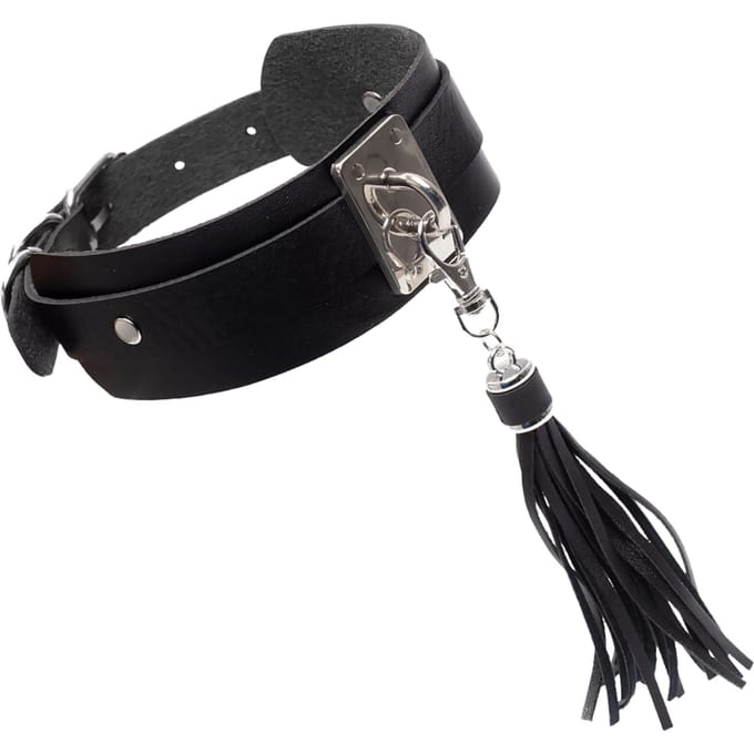 Kinky Diva – Lederen Collar met Kwastje