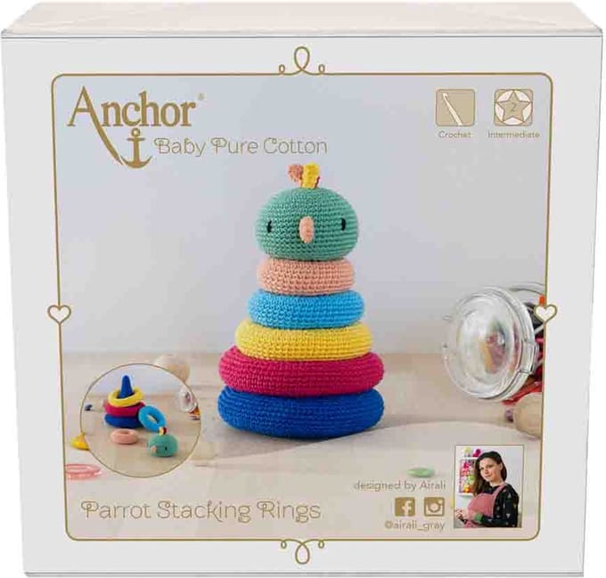 Haakpakket Stapelringen met papegaai - Anchor