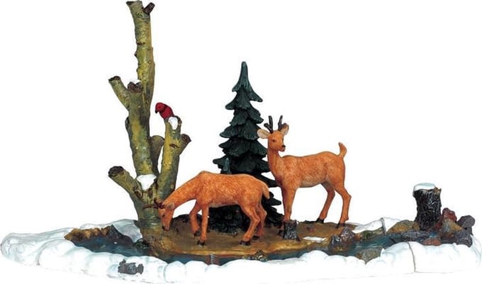 Lemax - Feeding Deer - Set van 3