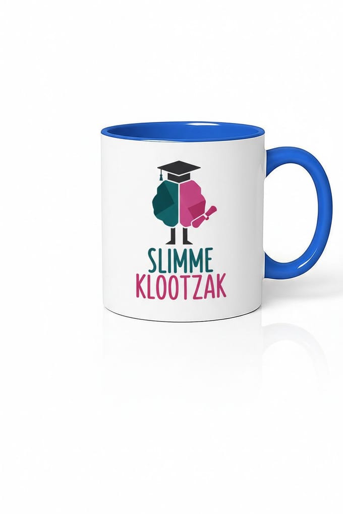 Slimme Klootzak Mok - Grappige Afstudeermok met Brain Design