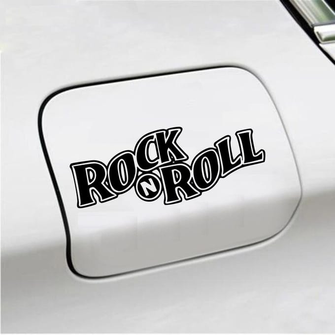 Bumpersticker - Rock N Roll - 5,7 X 14,8 - Zwart