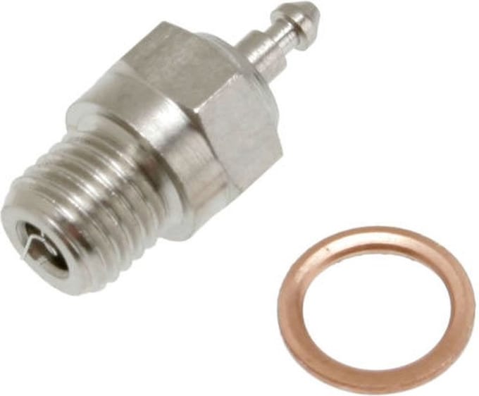 Traxxas Glow plug, super-duty (long-medium)/gasket 3232X