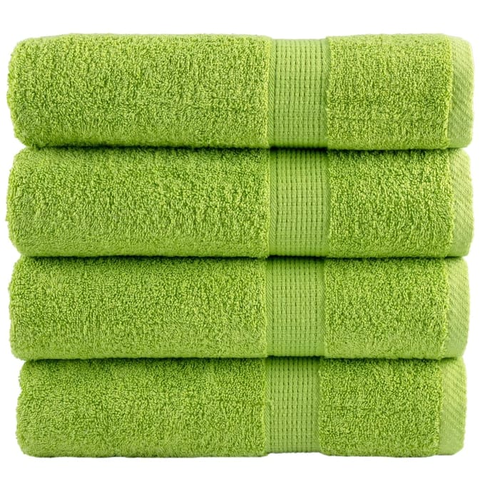 vidaXL - Badhanddoeken - SOLUND - 4 - st - 600 - g/m² - 70x140 - cm - appelgroen