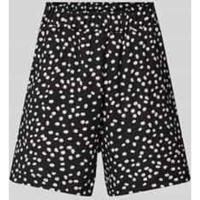 Korte loose fit broek met structuurmotief