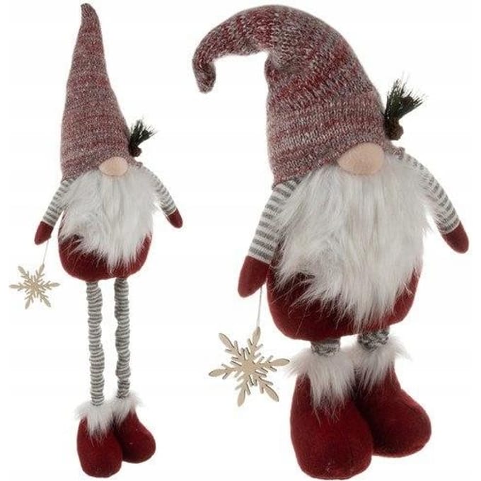 Ruhhy Telescopische Kerstgnome 82cm - Flexibele en Feestelijke Decoratie