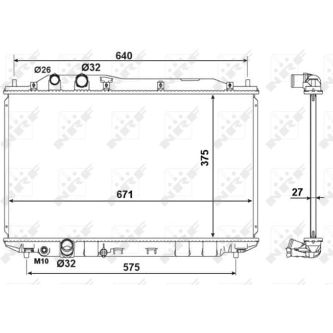Radiator, motorkoeling NRF 53186