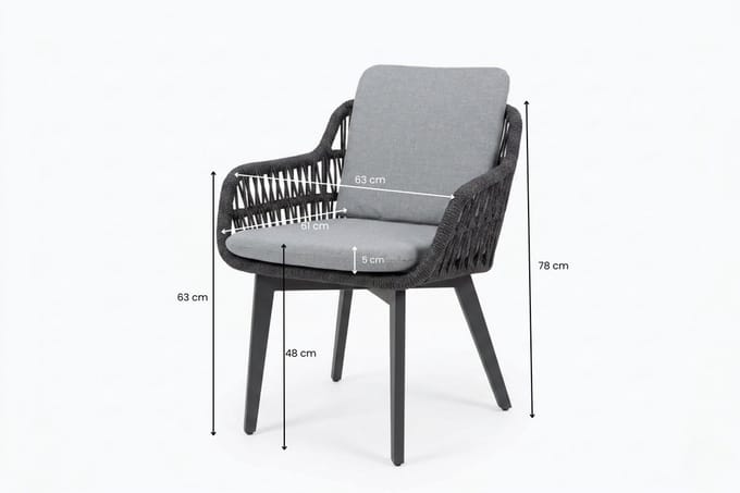Tuinstoel Dakota Antraciet Relax Dining - 8300A