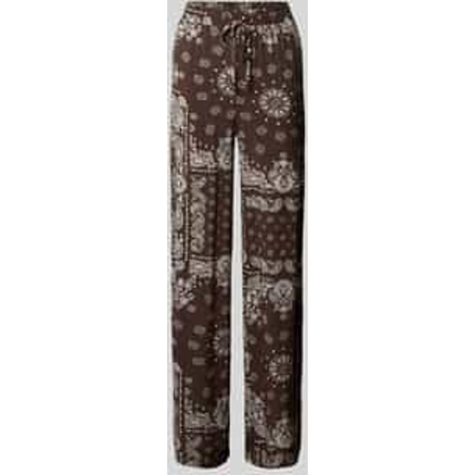 relaxed fit wijdte broek van zuivere viscose model 'KAVI'