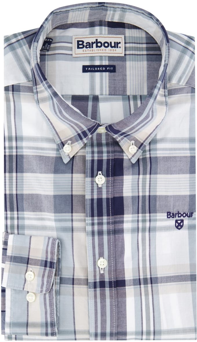 Barbour casual overhemd blauw