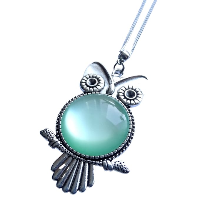2 Love it Uil Mint - Ketting - Lengte 70 cm