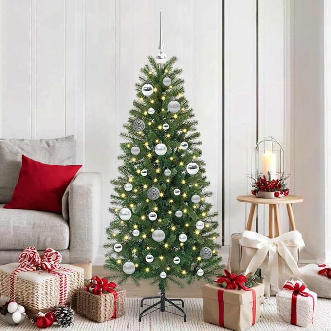 vidaXL Kerstbal Set 61 st 150 LED's Warmwit Ø 6 cm