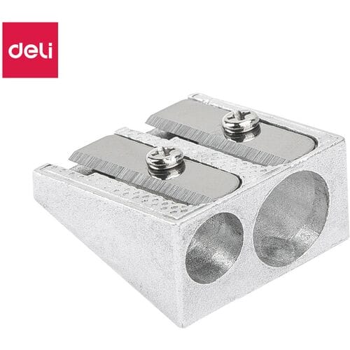Deli Dubbelgat Potloodslijper, Kantoor School Tool, 12-Dozen