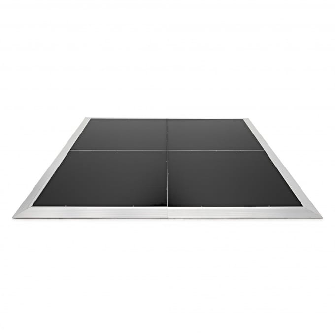 2 m x 2 m Draagbare Dansvloer van Gear4music, Zwarte Finish